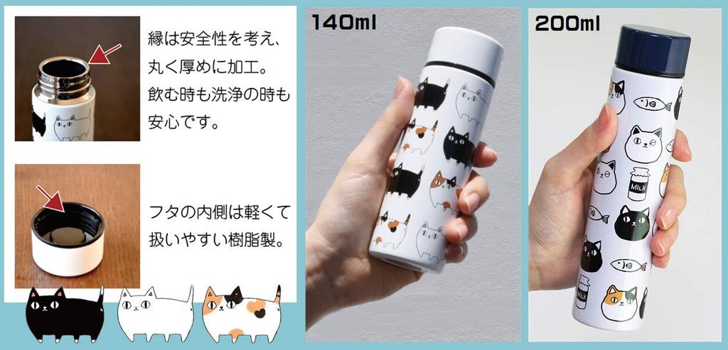 Nyanya Stainless Steel Petit Bottle, 200ml, Face Design, 98162