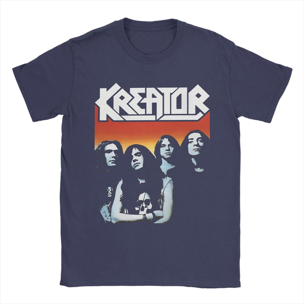 Kreator Band T-Shirt Beach  Cotton T-Shirts For Man Fashion Design Tee Shirt Short Sleeve Vintage Tees
