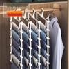 Multilayer Folding Trouser Rack with No-Trace Clips - Magic Pants Storage Hanger