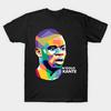 Men Black Print T-shirt Ngolo Kante No-Cut Transfer Paper Print Cotton Tshirt
