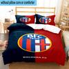 3PCS Football Bologna Bedding Set,Including 1pc Duvet Cover And 2pcs Pillowcases Perfect for Bedroom, Dormitory, Fan Christmas gift