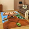 3D Grizzy and The Lemmings Cartoon Carpet Rug for Bedroom Living Room Sofa Home Decor,kids Game Area Rug Non-slip Floor Mat Gift