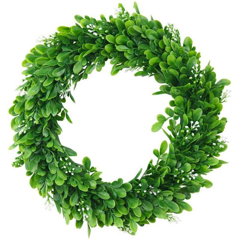 Large Artificial Grass Wreath Door Decor Wedding Party Home Decoration Handmade Plastic Floral Ring