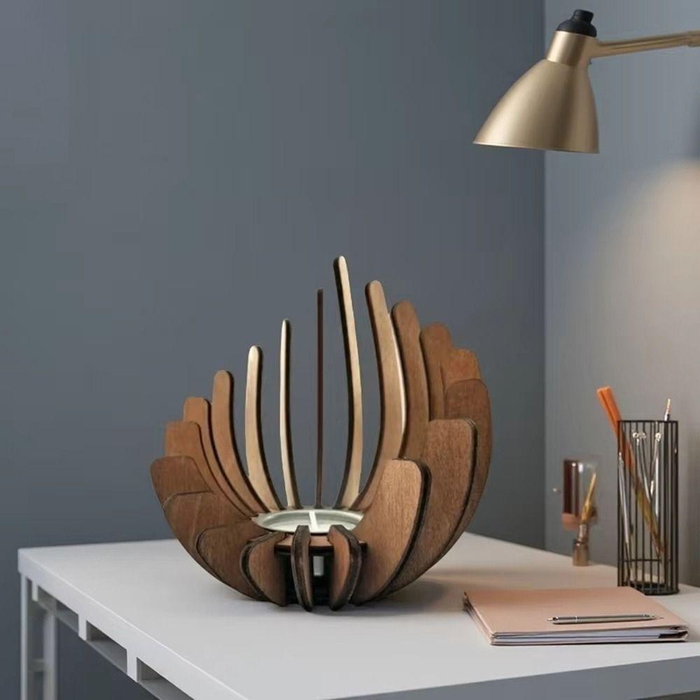 Manual Assembly Lotus-shaped Candle Holder Decorative DIY Candle Stand  Home Table Decor