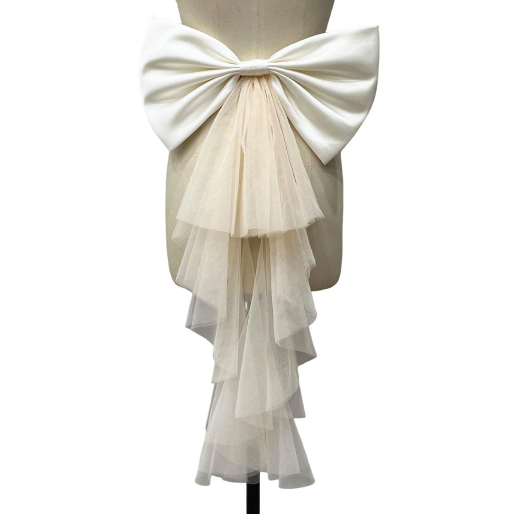 Flauschige Große Schleife Taillendekoration Einlagiges Kleid Taillenverzierung Brautkleid Zubehör Frau