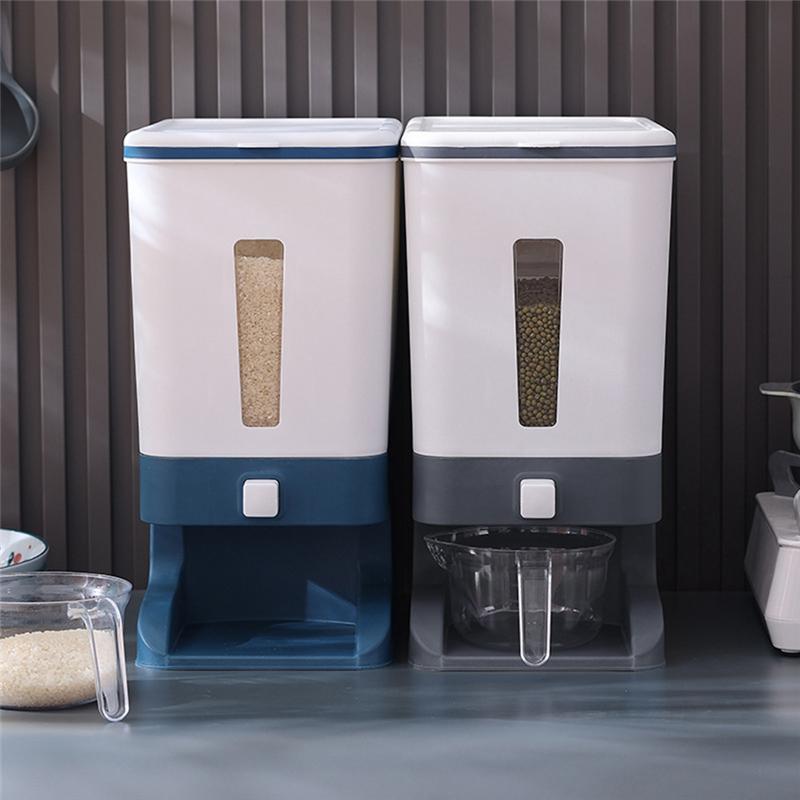 

Good-Sealed Grain Container Storage Household Cereal Rice Box Dispenser Bucket Rice Cans 10KG-A