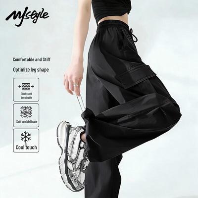 Pantalones Cargo de Paracaídas Estilo MJ para Mujer