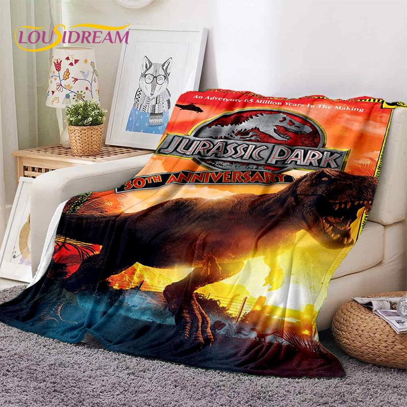3D Cartoon Jurassic Park Dinosaurier Dino Weiche Flanelldecken, Überwurf Decke Bequeme Decke für Picknick Betten Zuhause Schlafzimmer Kinder