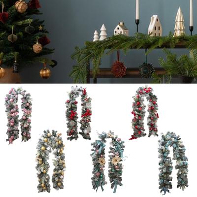 Weihnachtsgirlande Dekorationen Künstliche Girlande Heimdekoration Wandbehang Dekoration für Garten Kulisse Schlafzimmer Innen Büro