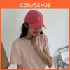 Adjustable Trendy Pink Baseball Cap With Sunshade And Breathable Cotton Material