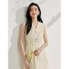 Inman French Pleated Sleeveless Mid-Length Dress