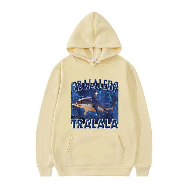 Tralalero Tralala Meme Graphic Hoodie Tops Funny Running Shark Hoodies Men Women Harajuku Hip Hop High Quality Loose Sweatshirts