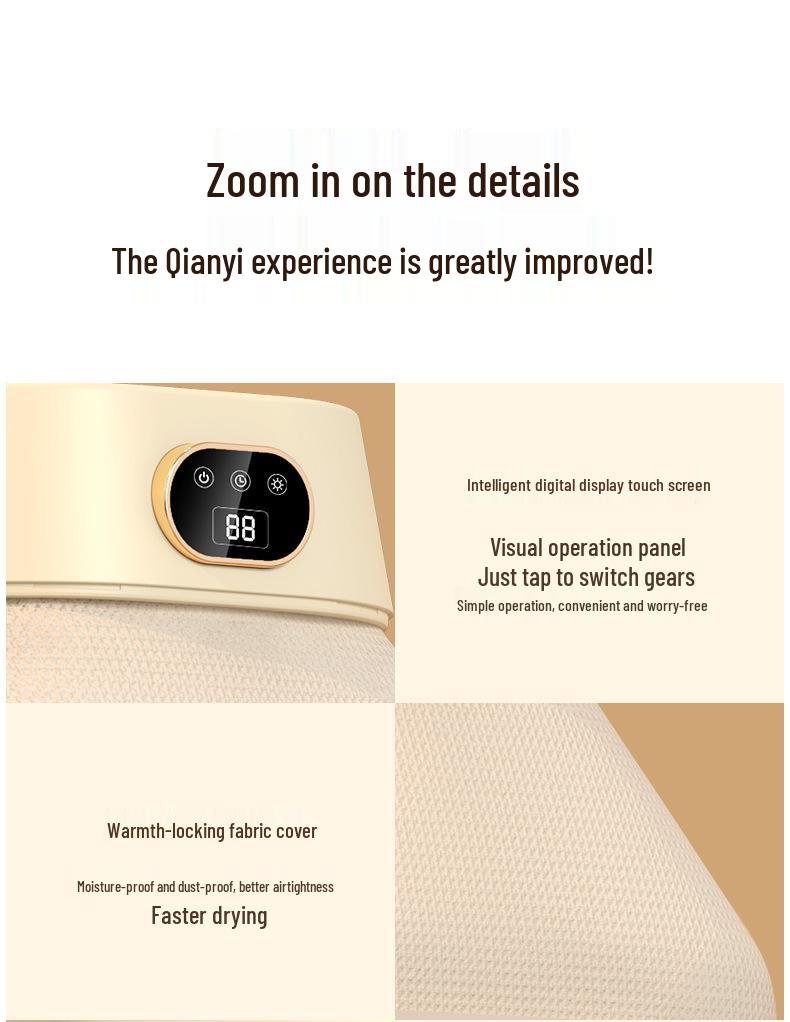 Smart Foldable Clothes Dryer: Quick-Dry & Disinfect Baby Clothes, Perfect for Dorm Rooms