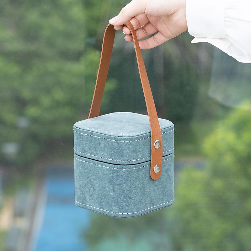 Suet Jade Porcelain Portable Travel Tea Set Souvenir Business Company Mid-Autumn Festival Gifts