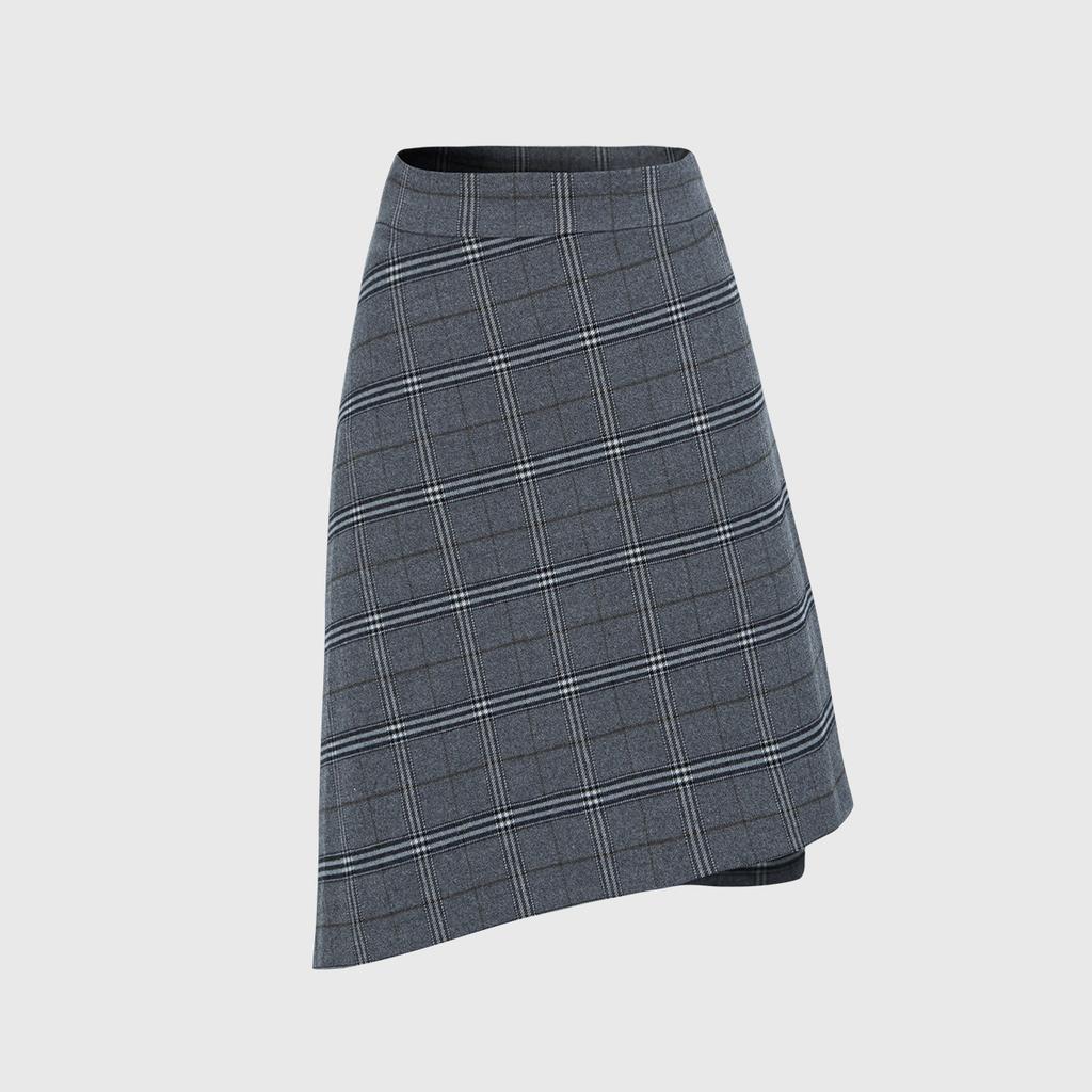 Rick Asymmetrical Half Flare Skirt (Gray)_L3C1-Sk04C