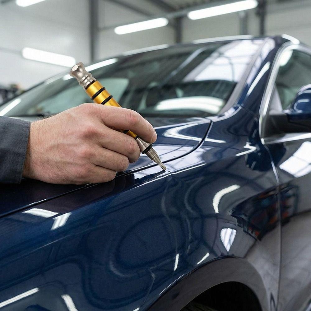 Titanium Alloy Car Dent Repair Tool Percussion Pen Magnetic Lift Tool Dent Lifter Tool Alloy Construction Impact Pen Hammer