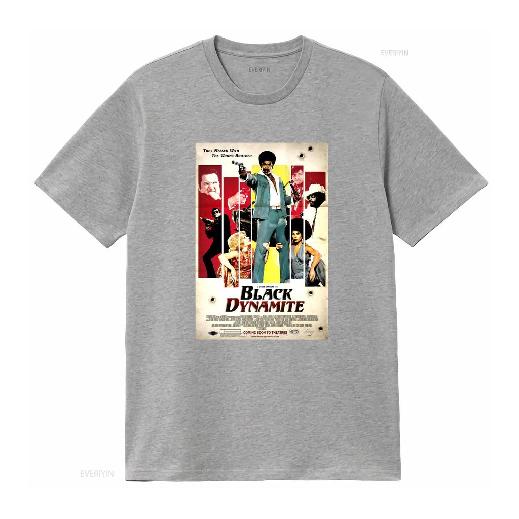 Vintage Retro Black Dynamite Classic Movie Poster Print Casual T Shirt vintage Washed Slightly Unisex Stylish Versatile