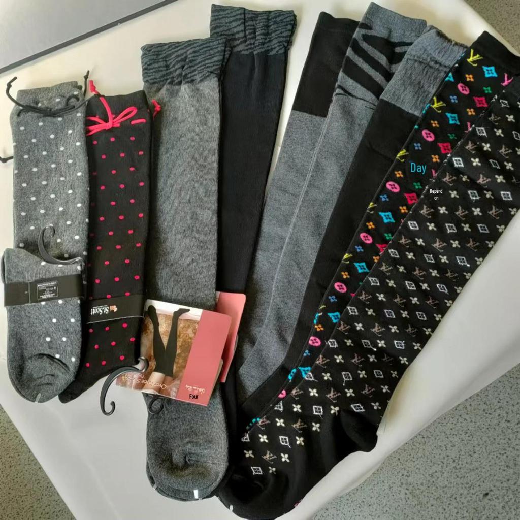 0jk Korean College Style Women's Socks, Calf and Knee-High, Big Polka Dots