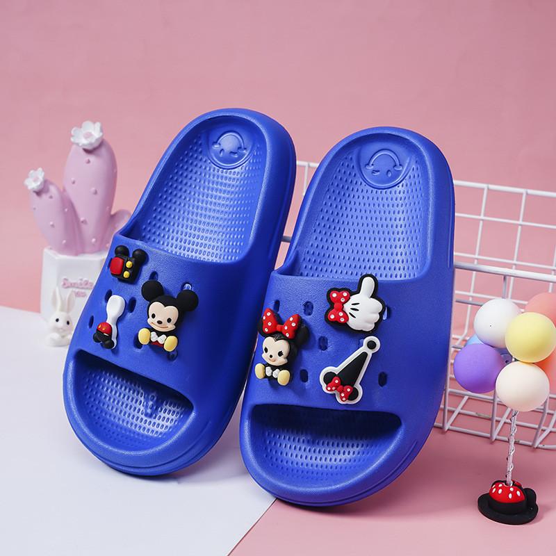Adorable Cartoon Mickey Summer Indoor Slippers For Girls With Slip-resistant Eva Sole