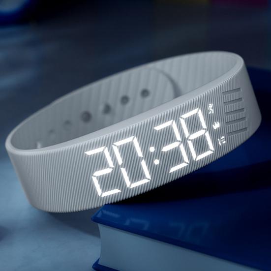 Fitness Alarm Clock Watch IP65 Waterproof Multifunctional USB Charging Digital Silent Vibration Wake-Up Sports Wristband