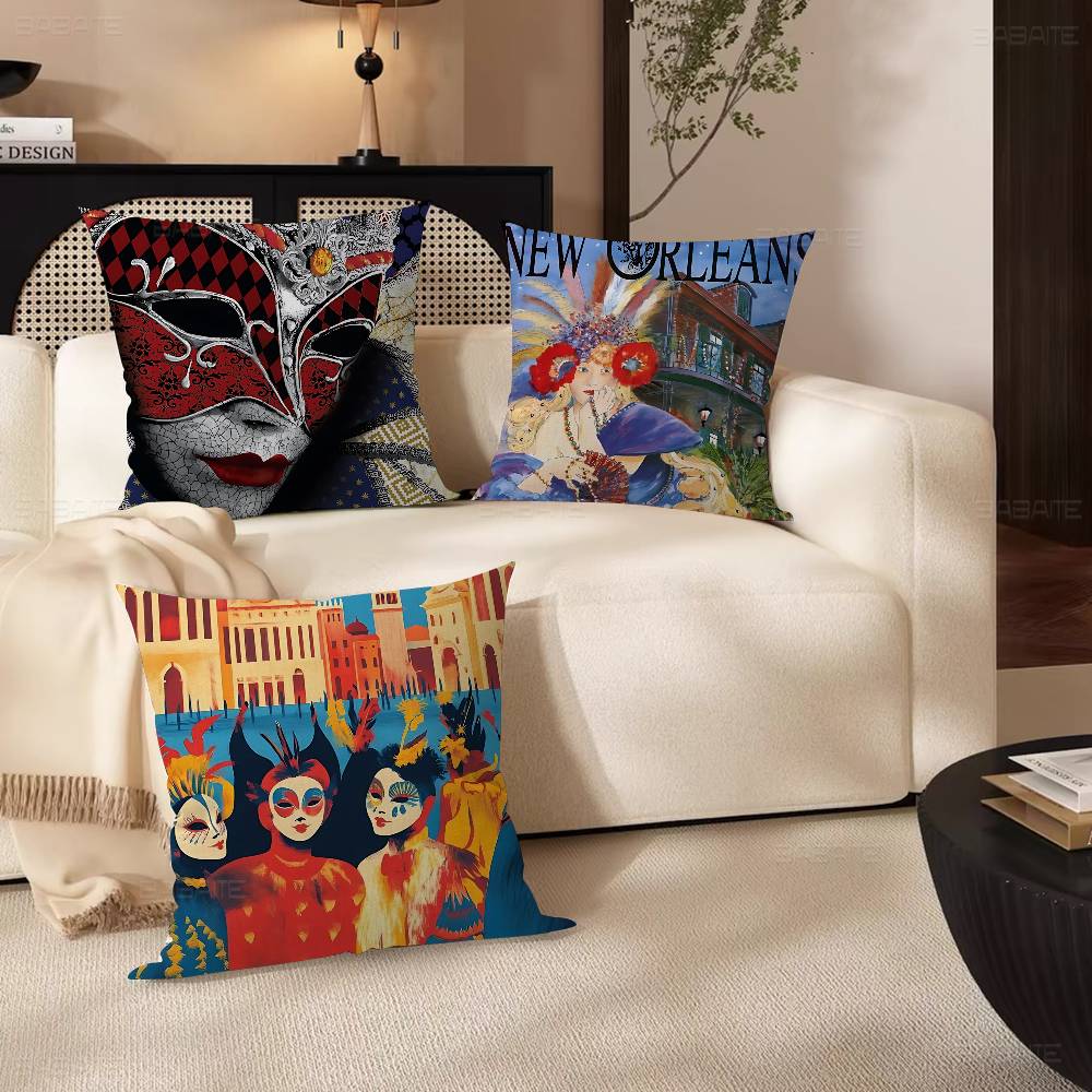 Popular Festival Carnival Cushion Cover Car Throw Pillow Case For Sofa Car Christmas Gift 40x40cm 45x45cm