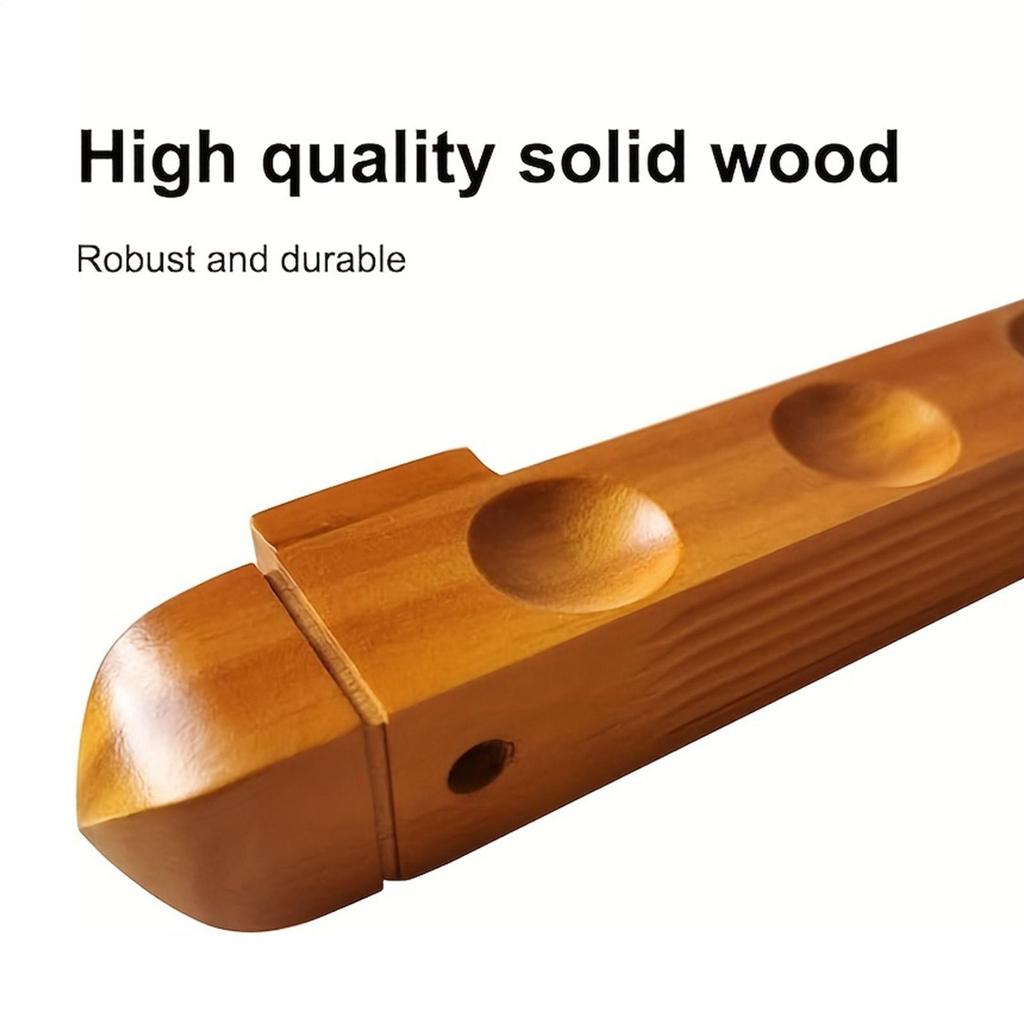 Billiard Stick Holder 4 Cue Clips Hardwood Billiard Pool Cue Rack Wall-Mounted Wood Rack For Pool Cue Sticks Billiard Stick Wall