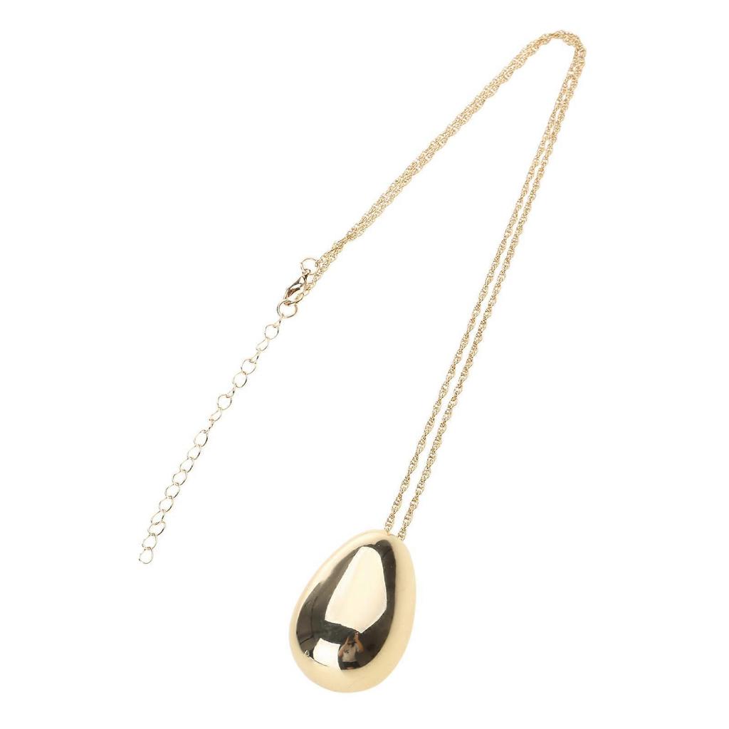 Stylish Waterdrop Pendant Necklace Simple Smooth Waterdrop Pendant Neckchain Adornment Eye Catching Neck Accessory M