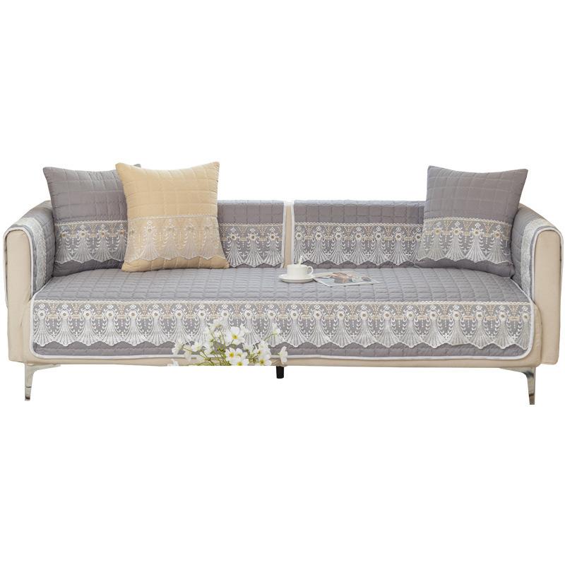 Sofa Cushion for All Seasons, High-end Modern Simple Living Room Fabric Non-slip Cushion Sofa Cover Backrest Cover