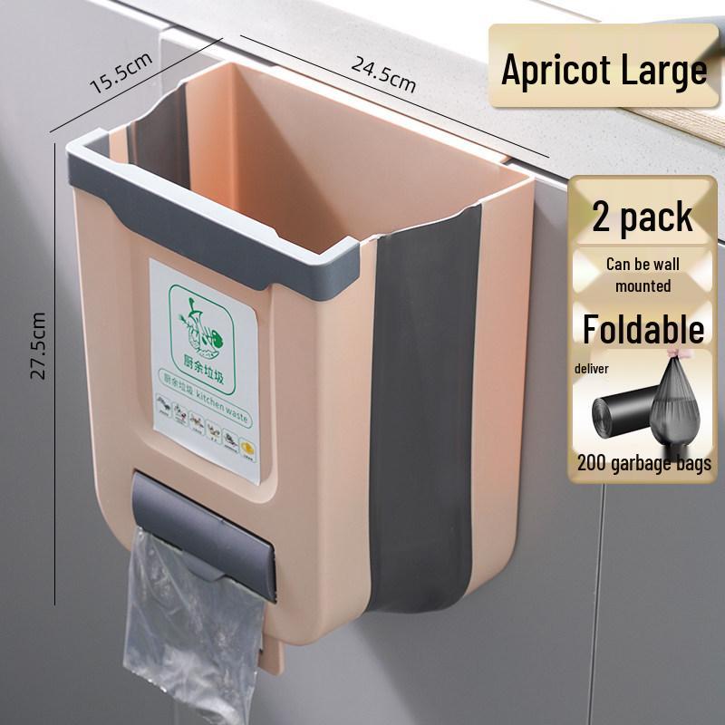 Wall-Mounted Foldable Kitchen & Bathroom Trash Bin