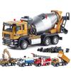 Engineering Vehicle Cement Mixer & Transport Truck Simulation Diecast & Toy Vehicles Sounds & Light Pull Back Car 1:50 Alloy Model