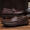 Spring Leather Loafers Casual Fashion Low-Top Foot Cover Cowhide Beanie Shoes Large Size Driving Shoes