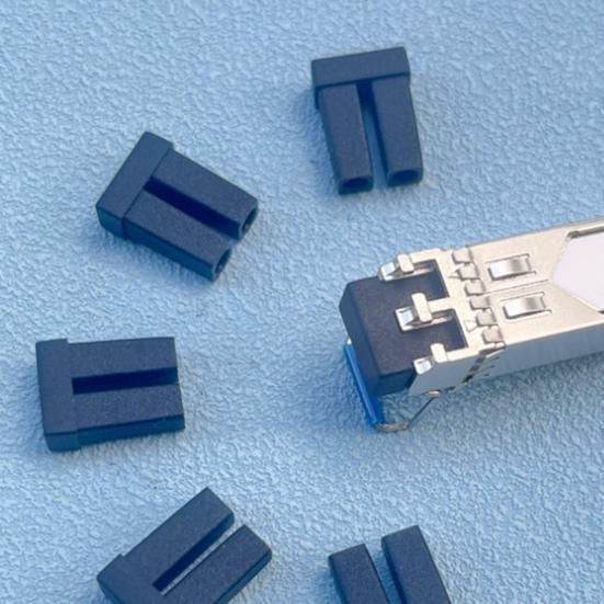 10Pcs LC Dust Caps SFP XFP SFP+ Fiber Optic Optical Transceiver Module Duplex LC Black Rubber Anti-Dust Covers Protectors Guards