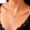 Stainless Steel Saint Benedict Necklace Square Pendant Women's Gold Plated Geometric Necklaces,Holy Jewelry Gift