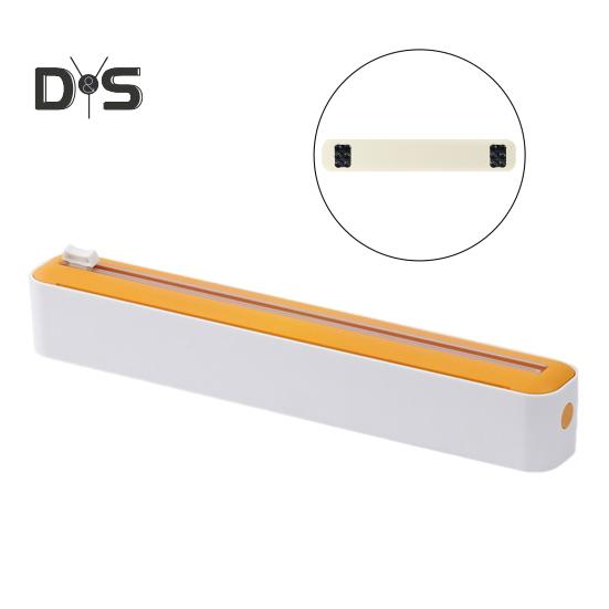 Frischhaltefolienspender mit Schiebeschneider, 2-in-1-Halter für Frischhaltefolie aus Alufolie für die Küche, innovativer Frischhaltefolienschneider und -spender für das Restaurant zu Hause