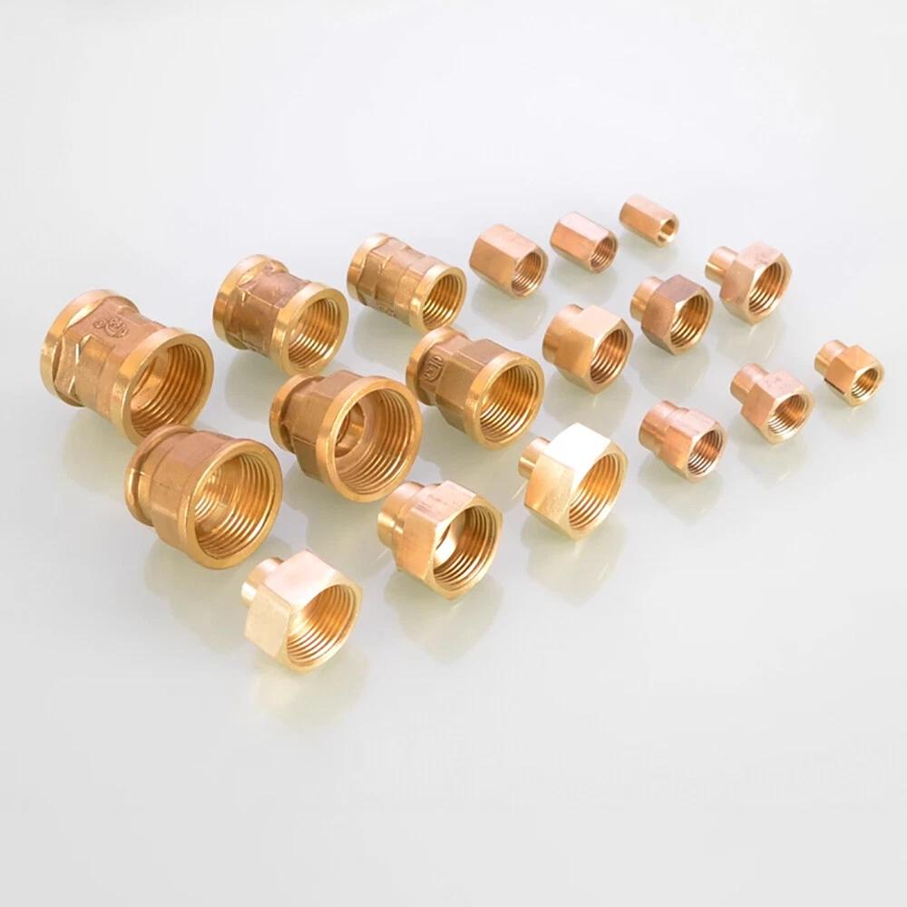 1~10pcs Brass Female Reducing Sleeve 1/8" 1/4" 3/8" 1/2" 3/4" 1" BSP Female Thread Hex Pipe Fitting For Water Fuel Gas 7