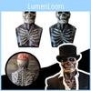 Realistic Skeleton Biochemical Mask For Halloween Parties Full Cover Silicone Design With Hat