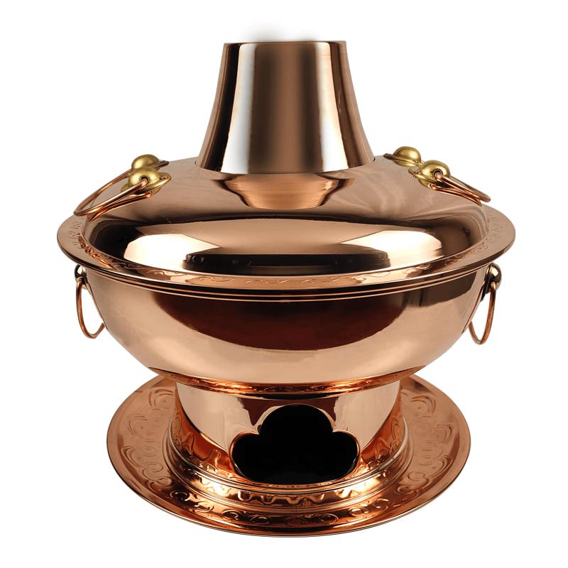 Guo Yiyuan Traditional Hand-Welded Pure Copper Charcoal Hotpot
