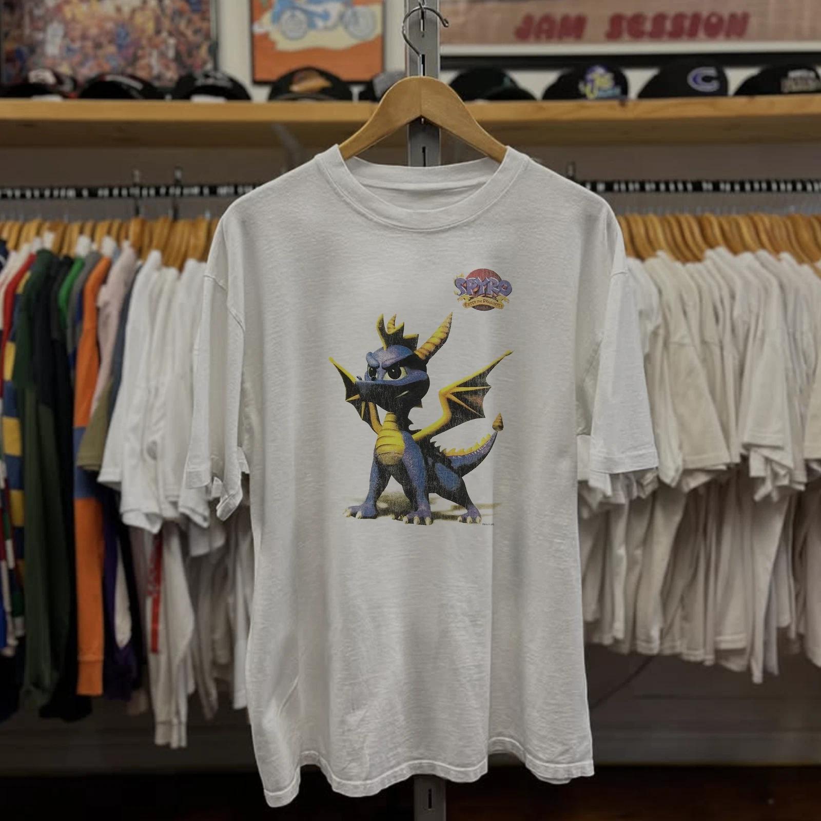 1998 Spyro The Dragon Aged T-Shirt White M L