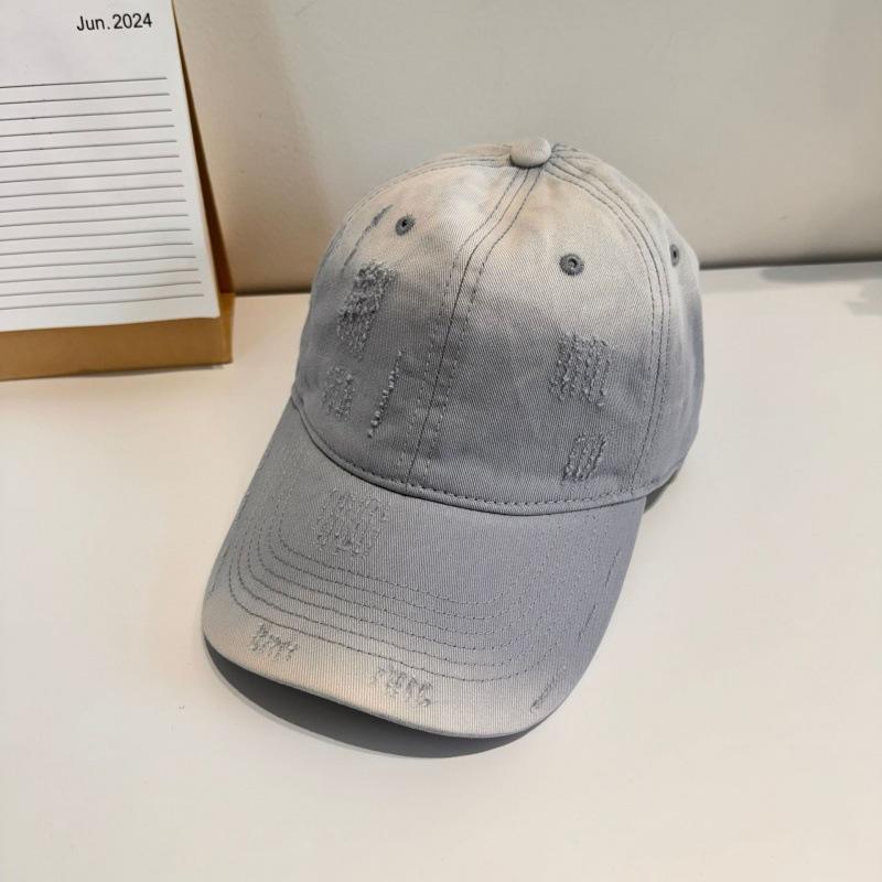 Spring and Summer Retro Trendy Brand Baseball Cap for Women Washing and Old Gradient Color Baseball Cap Korean Street Style Bent Brim Hat Men