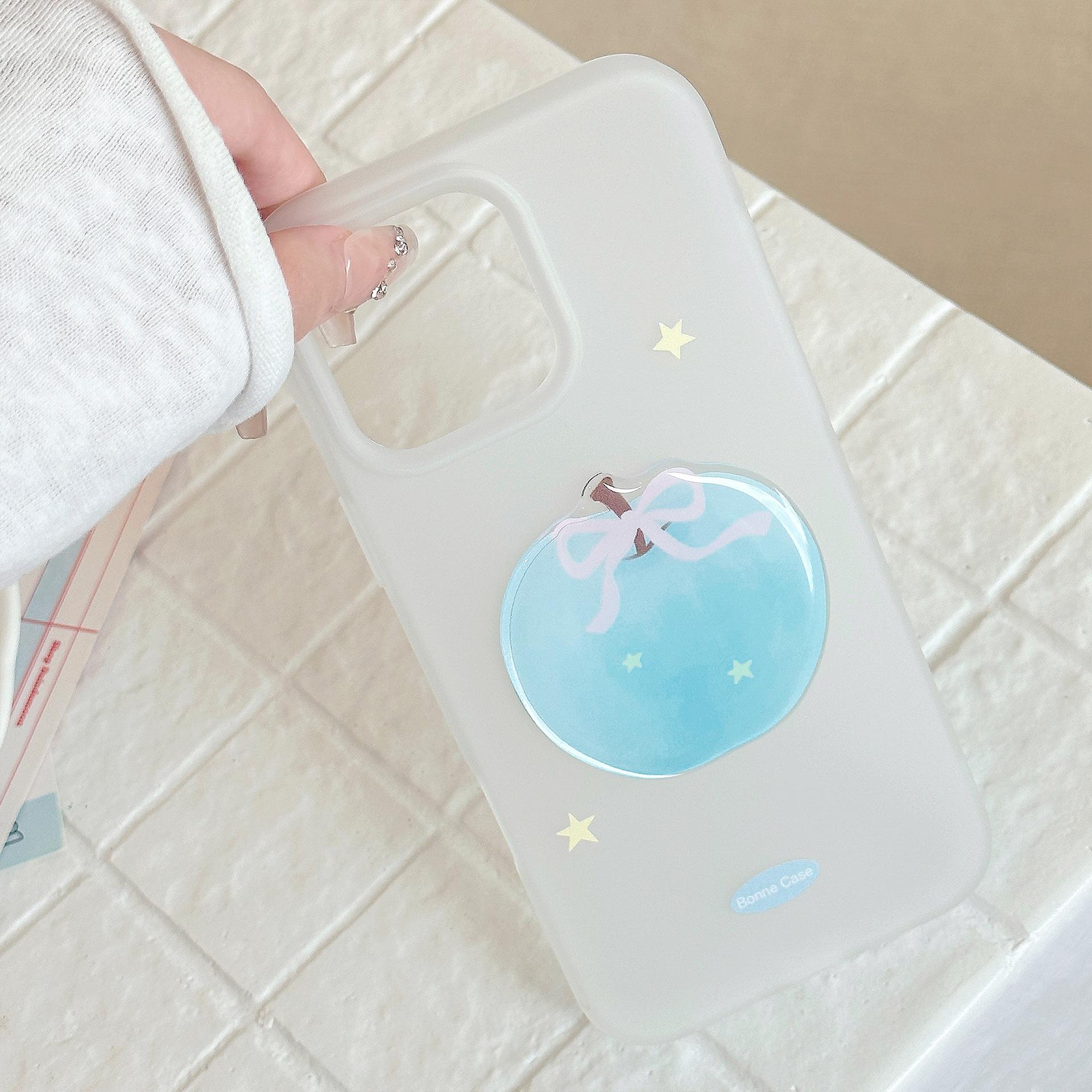 

Blue Apple 16 Mobile Phone Case Iphone15promax Suitable for 17 Soft Set 11 Small Fresh Fruit 13 Hanging Chain 12 12pro max(6.7)