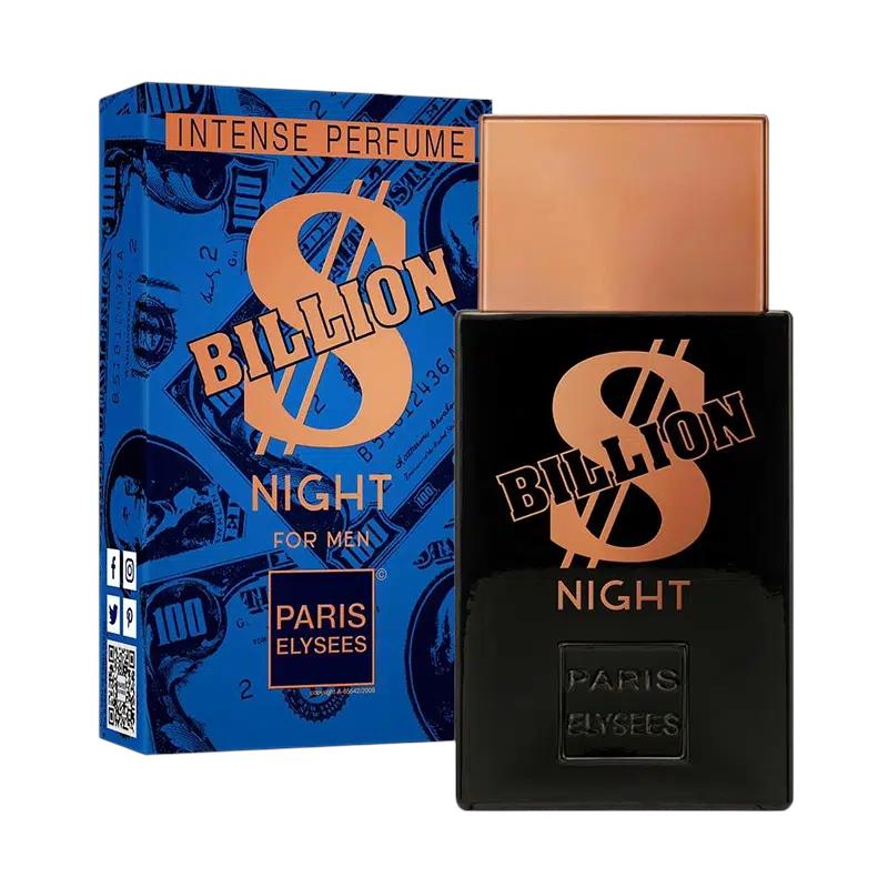 Paris Elysees Billion Night - Billion Dollar Collection Perfume Created in France Eau de Toilette Natural Spray Perfume for Men 100ML (3.3fl.oz.)