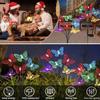 6 LED Solar Butterfly Lights Waterproof Garden Solar Lights Landscape LED Butterfly Lights  Pathway