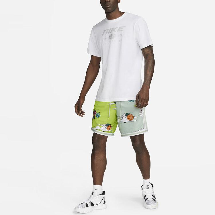 Nike Pantalones cortos de baloncesto holgados Dri-FIT DNA+ con estampado floral para hombre shorts Verde Atómico DM8780-321