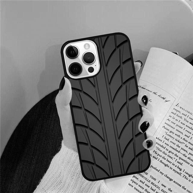 

Car Tire Tyre Tread Art Print Phone Case Cover For iPhone 17 Air 15 16 Pro Max 14 13 12 11 Pro Max Plus Coque iPhone 14pro max