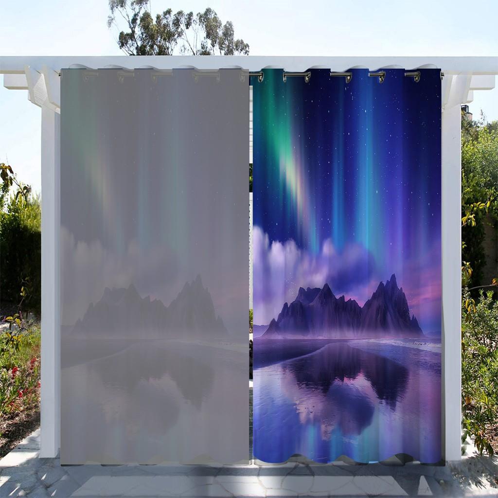 

1 шт. Звездное сияние, водонепроницаемая наружная штора, светофильтрующая полиэстеровая садовая драпировка для патио, крыльца, беседки, декора, включающего крючок W140H210&Grommet Top