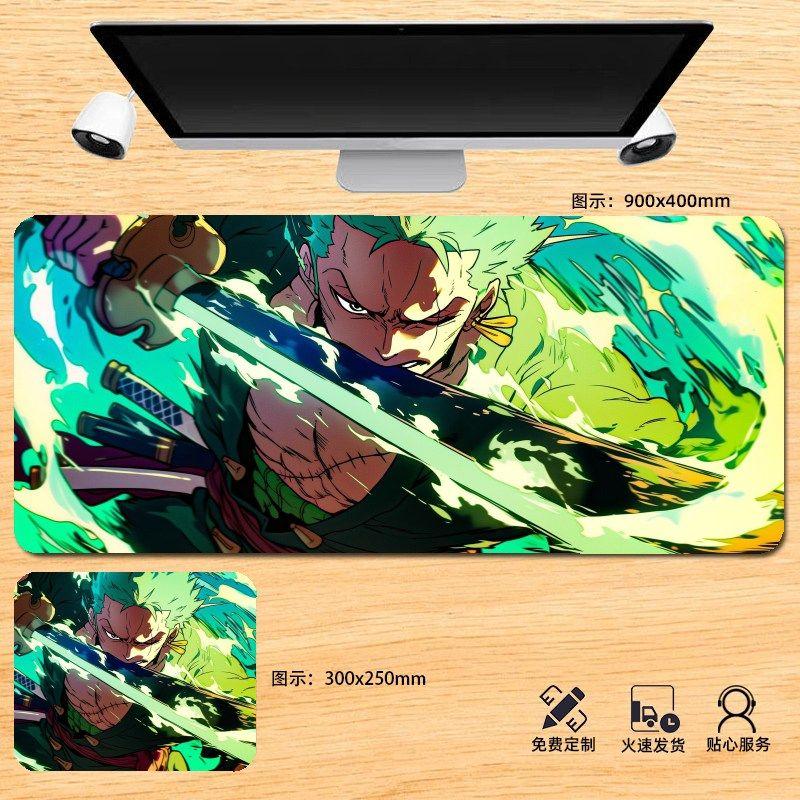 New Leather Mouse Pad Oversized Monkey D Luffy One Piece Anime Extended Mouse Pad NonSlip Rubber Base Gaming Desk Mat