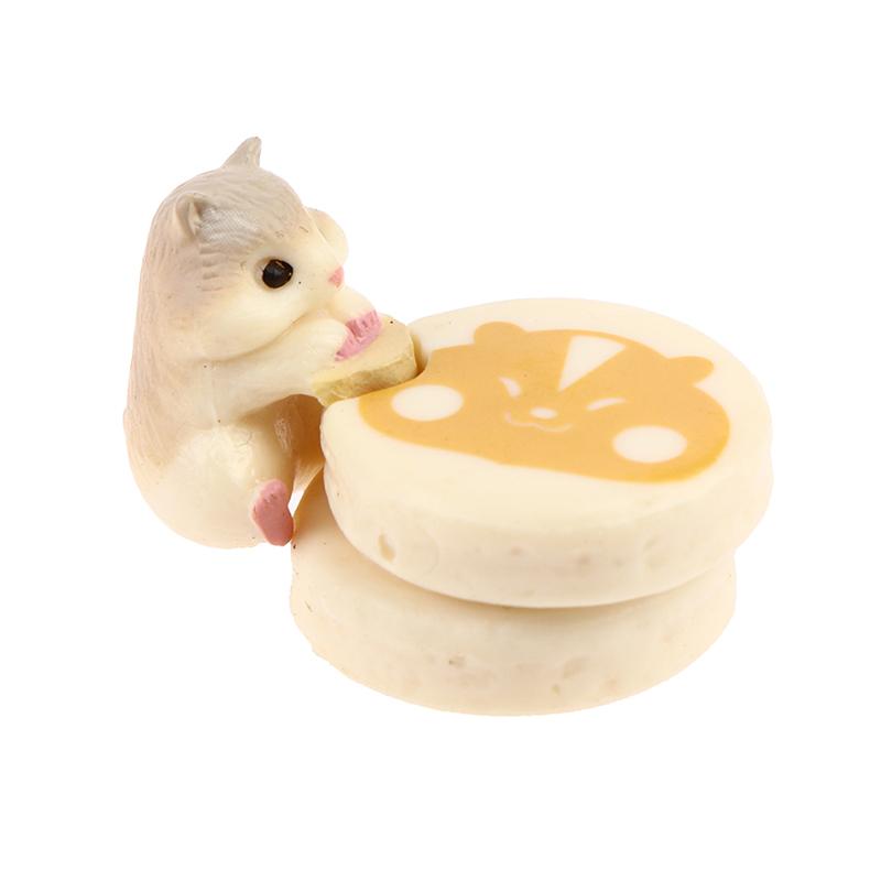 Doll House Hamster Eatting Desserts Hamburger Food Mini Decoration Toys