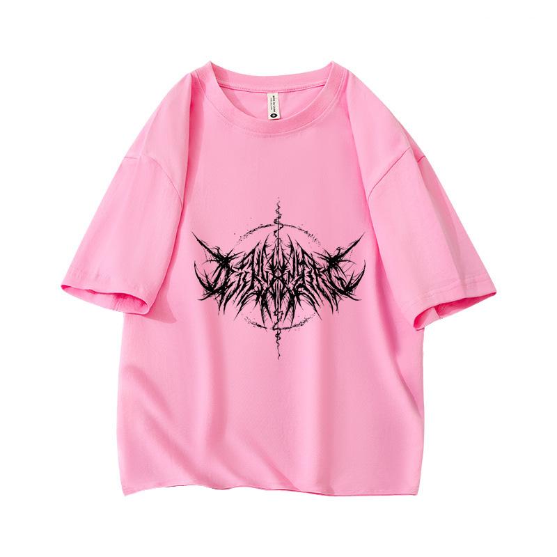 Gothic Black Metal Death Oversized Short Sleeve O Neck T Shirt Graphic Print 100 Cotton Vintage Women Unisex Tops clothes Summer