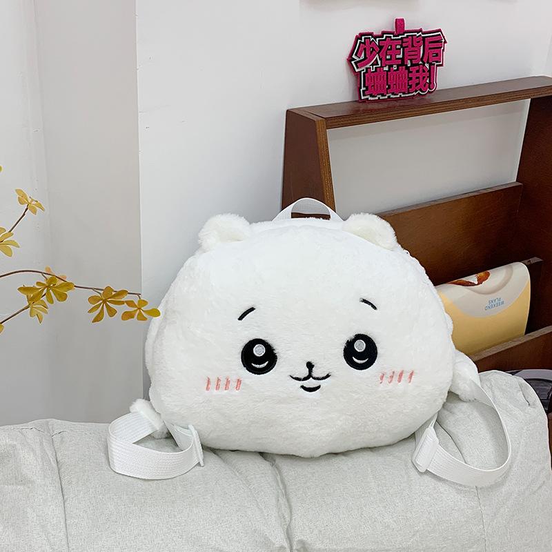 

Мультяшная кукла кукла детская плюшевая рюкзак для выхода большой вместимости милая девочка милый плюшевый рюкзак белый