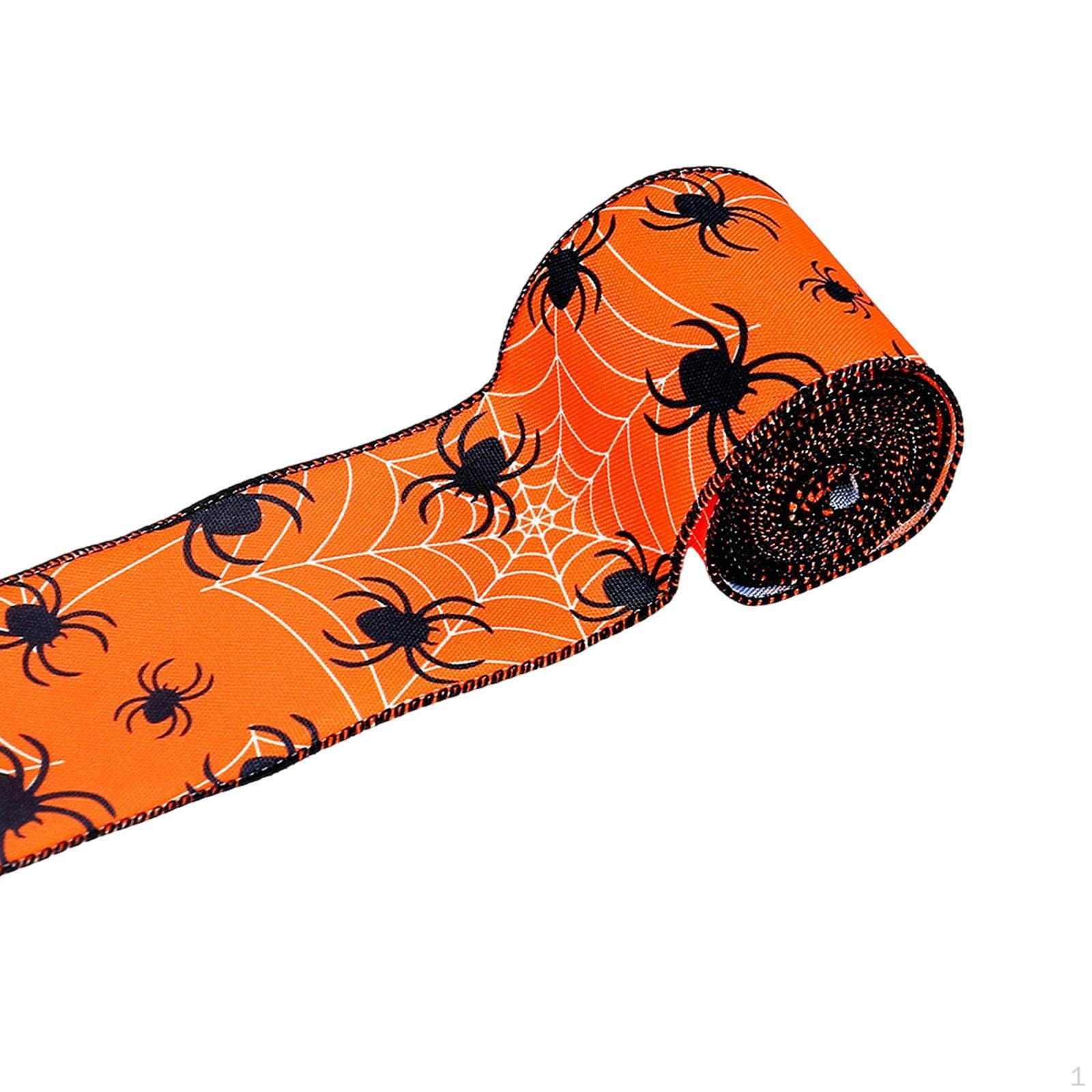 

Лента на Хэллоуин 5 ярдов, декоративная лента для упаковки на Хэллоуин, украшение для домашней вечеринки, подарок Araneid